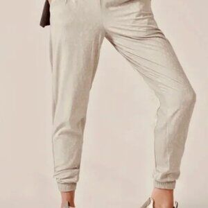 ATHLETA Brooklyn Textured Joggers Pants Animal Leopard Print